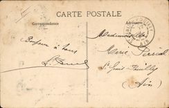 VINTAGE POSTCARD Warship Gustave Zede Underwater