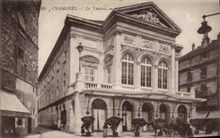 VINTAGE POSTCARD the Theater Chambéry Coordonnerie of Black Caht