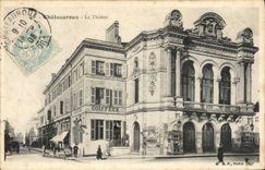 VINTAGE POSTCARD the Theater Chateauroux Hairdresser