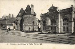 CPA Dieppe Le Theatre et les vieilles tours 