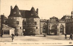 CPA Dieppe Les vieilles tours et le Theatre 