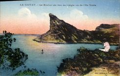 CPA La Ciotat Le Rocher Du Bec De I'Aigle Vu De I'Ile Verte