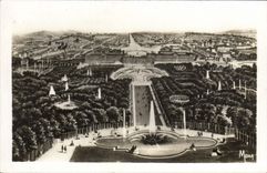 CPA Versailles Le Chateau Et Les Jardins De Versailles Vue A Vol D'Olseau