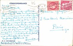 Opinión panorámica de Martin del cabo de la POSTAL de la VENDIMIA encendido Menton y la frontera