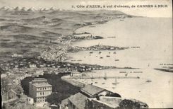 CPA Cote D'Azur A Vol D'Oiseau De Cannes A Nice