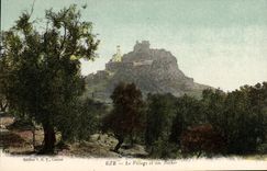 POSTAL Eze de la VENDIMIA la aldea y su roca
