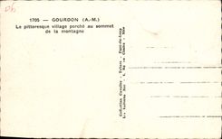 MODERN CARD Gourdon the Picturesque Village Pole at the top of the mountain