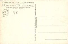 La opinión de Eze de la POSTAL de la VENDIMIA de la aldea tomada del camino de la cornisa grande de Niza tiene Menton