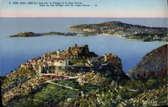 CPA Eze Vue sur le Village et le Cap Ferrat 