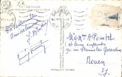 Dimensión de la POSTAL de la VENDIMIA de la aldea azul de Eze una puerta vieja y el lugar del flanet