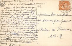 VINTAGE POSTCARD Manosque View Taken of the gold Mount