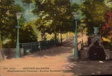 VINTAGE POSTCARD Greoux Les Bains Hydropathic establishment Suzanne Avenue