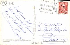 VINTAGE POSTCARD Greoux Les Bains the castle of the templiers