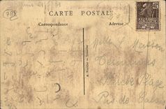 VINTAGE POSTCARD Galluis Castle De Galluis the basin and the rosery