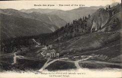 VINTAGE POSTCARD Alpinism Route des Alpes Refuge du collar of Izouard