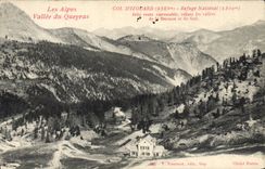 Collar del alpinismo de la POSTAL de la VENDIMIA del refugio del nacional de Izouard