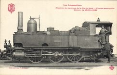 VINTAGE POSTCARD Train Engine Machine of suburbs of the Co of North