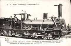 La máquina 693 del motor del tren de la POSTAL de la VENDIMIA tiene 3 pares de los árboles