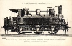 VINTAGE POSTCARD Train Engine Machine 2183 has vapor saturee
