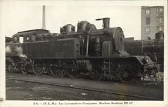 VINTAGE POSTCARD Train Engine Machine suburbs 232 AT