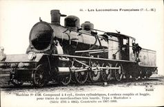 VINTAGE POSTCARD Train Engine Machine 4726