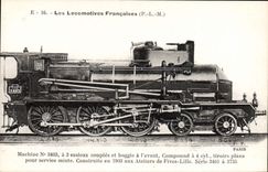 CPA Train Locomotive Machine 3403
