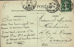 VINTAGE POSTCARD Sailing Boat Enghien les Bains Sailing edges of the lake