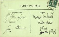 VINTAGE POSTCARD Sailing Boat Cannes the port and the casino