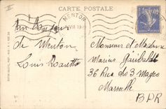 CPA Bateau Voilier Menton Le port Bateaux de plaisance 