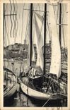 CPA Bateau Voilier Cannes Le port et le Suquet