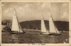 CPA Bateau Voilier Nice Les regates