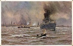 CPA Bateau de guerre