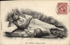 CPA Nu erotique Femme Algerie Odalisque couchee