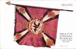 CPA Militaria Drapeau du 132eme regiment d'infanterie 