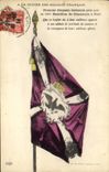 CPA Militaria Drapeau bavarois pris par le 10eme bataillon de chasseurs a pied
