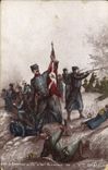 CPA Militaria prise du drapeau du 132eme regiment d'infanterie par le 10eme chasseurs 