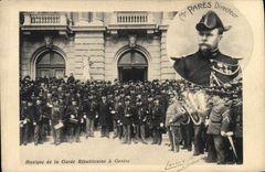 CPA Militaria Musique de la Garde Republicaine a Geneve Suisse TOP Pares Directeur