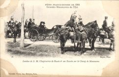 CPA Militaria Fetes franco russes de 1901 Grandes manoeuvres de l'Est Landau de SM L'imperatrice de Russie Russia