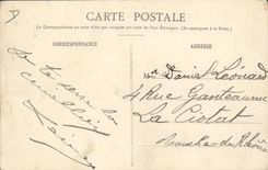 La POSTAL Militaria Musique de la VENDIMIA del protector republicano de Gabrile evita