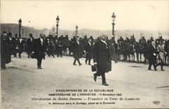 VINTAGE POSTCARD Militaria Fiftieth anniversary of the Republic Birthday of the armistice November 11th, 1920 Unknown soldier Heart of Gamba