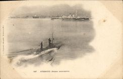 VINTAGE POSTCARD Boat Gymnote Boat under amrin