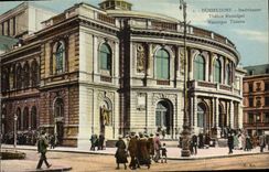 VINTAGE POSTCARD Theater Dusseldorf municipal Theater