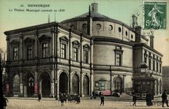 CPA Theatre municipal Dunkerque (carte toilee)