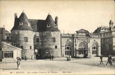 VINTAGE POSTCARD Dieppe Theater the old women towers and the theater