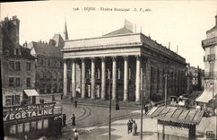 VINTAGE POSTCARD municipal Theater Dijon Publicity Vegetable fat