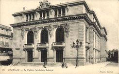 VINTAGE POSTCARD Theater architect Loison Epernay