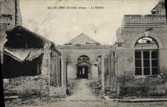 CPA Theatre La Fere devastee Militaria 