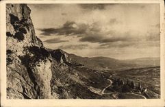 VINTAGE POSTCARD Soft France Mounstiers Sainte Marie the valley