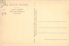 La POSTAL Francia suave de la VENDIMIA dimensiona la opinión del azul de D Eze