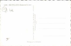 POSTAL MODERNA aldea de Eze que domina el mar